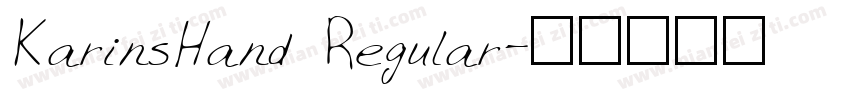 KarinsHand Regular字体转换